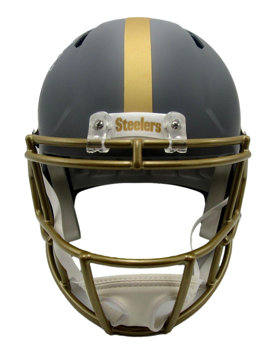 T.J. Watt Signed/Auto Slate Full Size Replica Helmet Steelers Beckett 189653