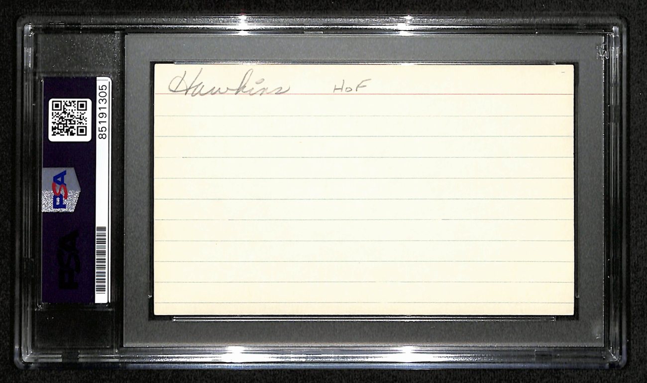 Connie Hawkins HOF Signed/Auto 3x5 Index Card Phoenix Suns PSA/DNA 188574