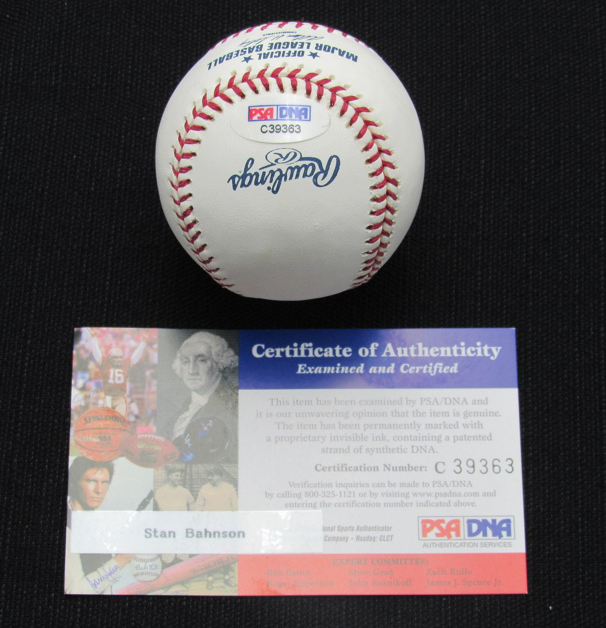 Stan Bahnson Signed/Auto Yankees 100th OML Baseball PSA/DNA Inscr 186977