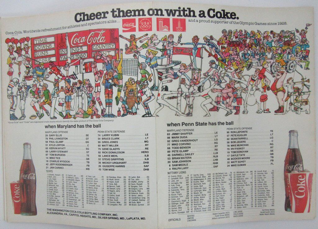 1979 Maryland vs. Penn State Nittany Lions Football Program 138629