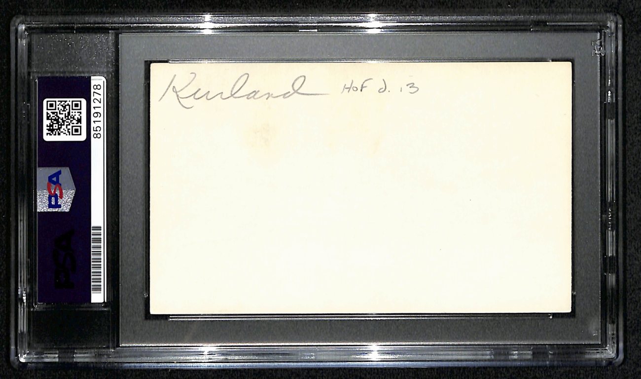 Bob Kurland HOF Signed/Auto 3x5 Index Card Oklahoma A&M Aggies PSA/DNA 188554
