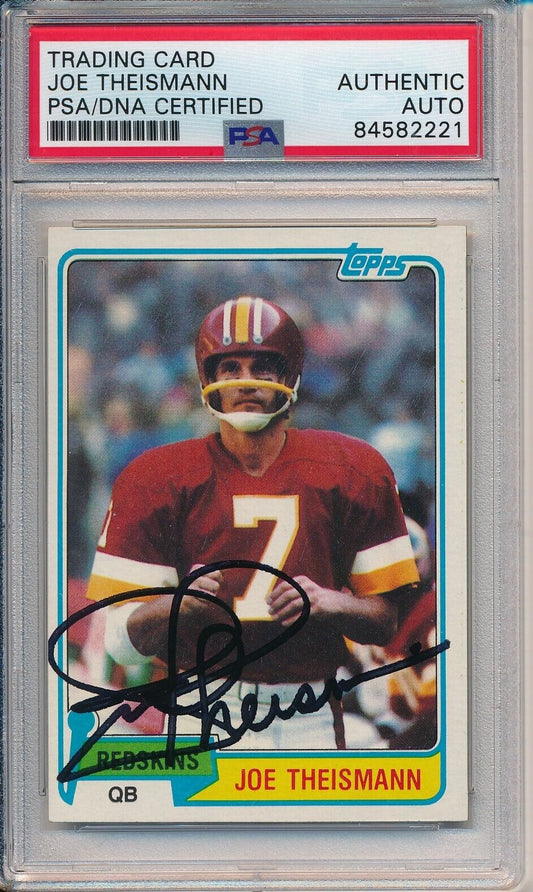 Joe Theisman Signed/Auto 1981 TOPPS Card #165 Redskins PSA/DNA