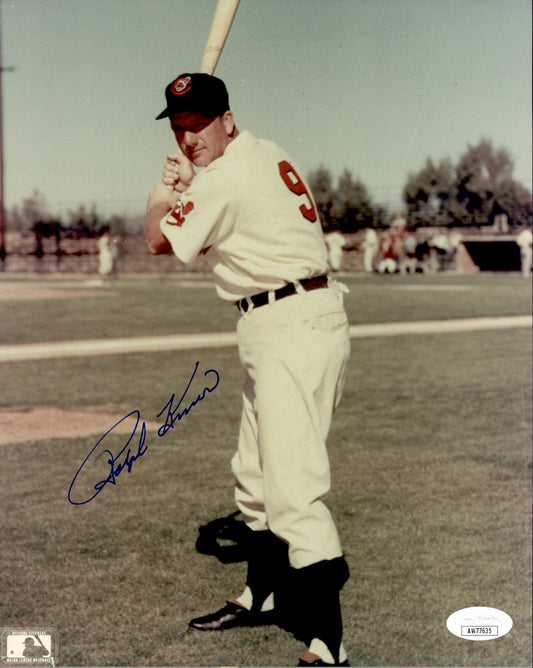 Ralph Kiner HOF Signed/Autographed 8x10 Photo Cleveland Indians JSA 191356