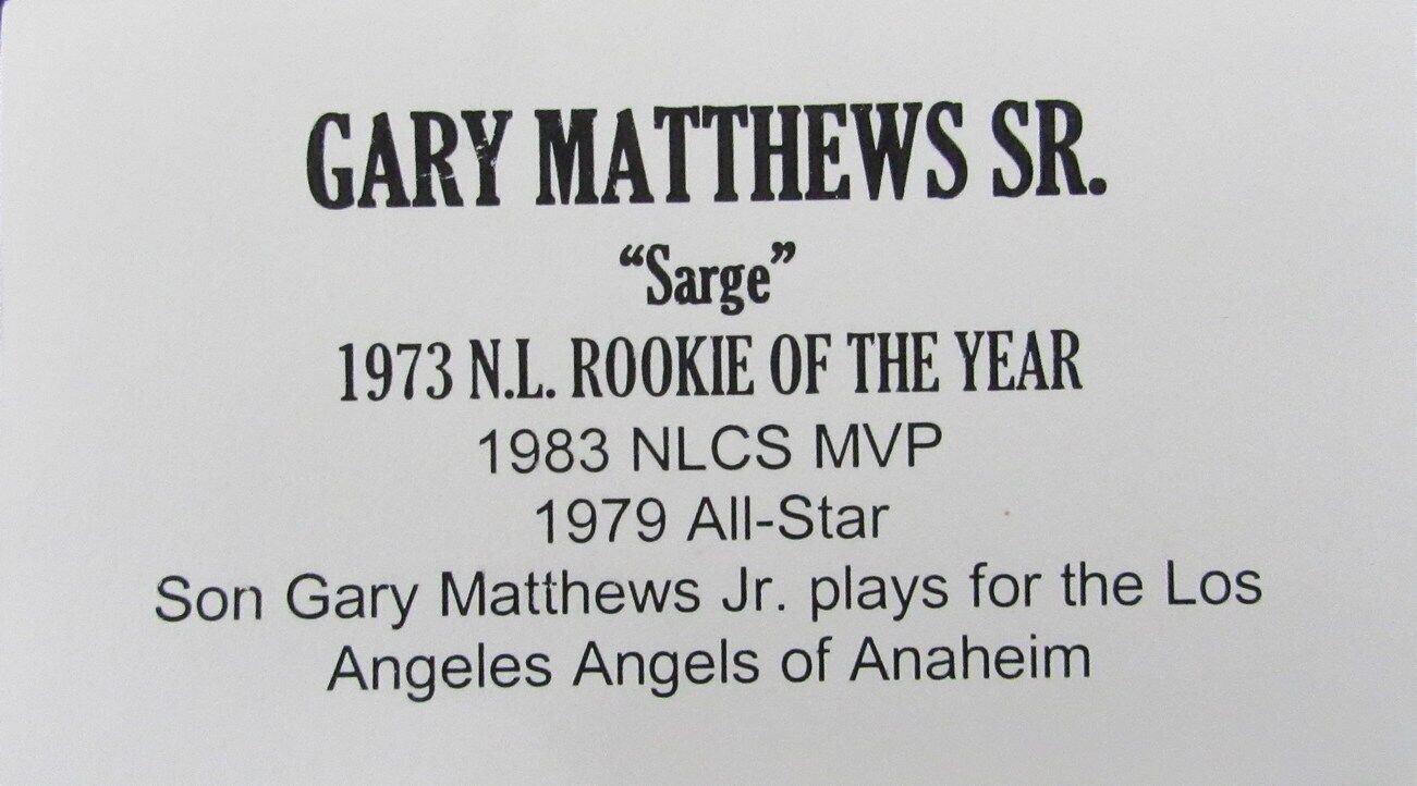 Gary Matthews Sr. Autographed OML Baseball Phillies TriStar 179989