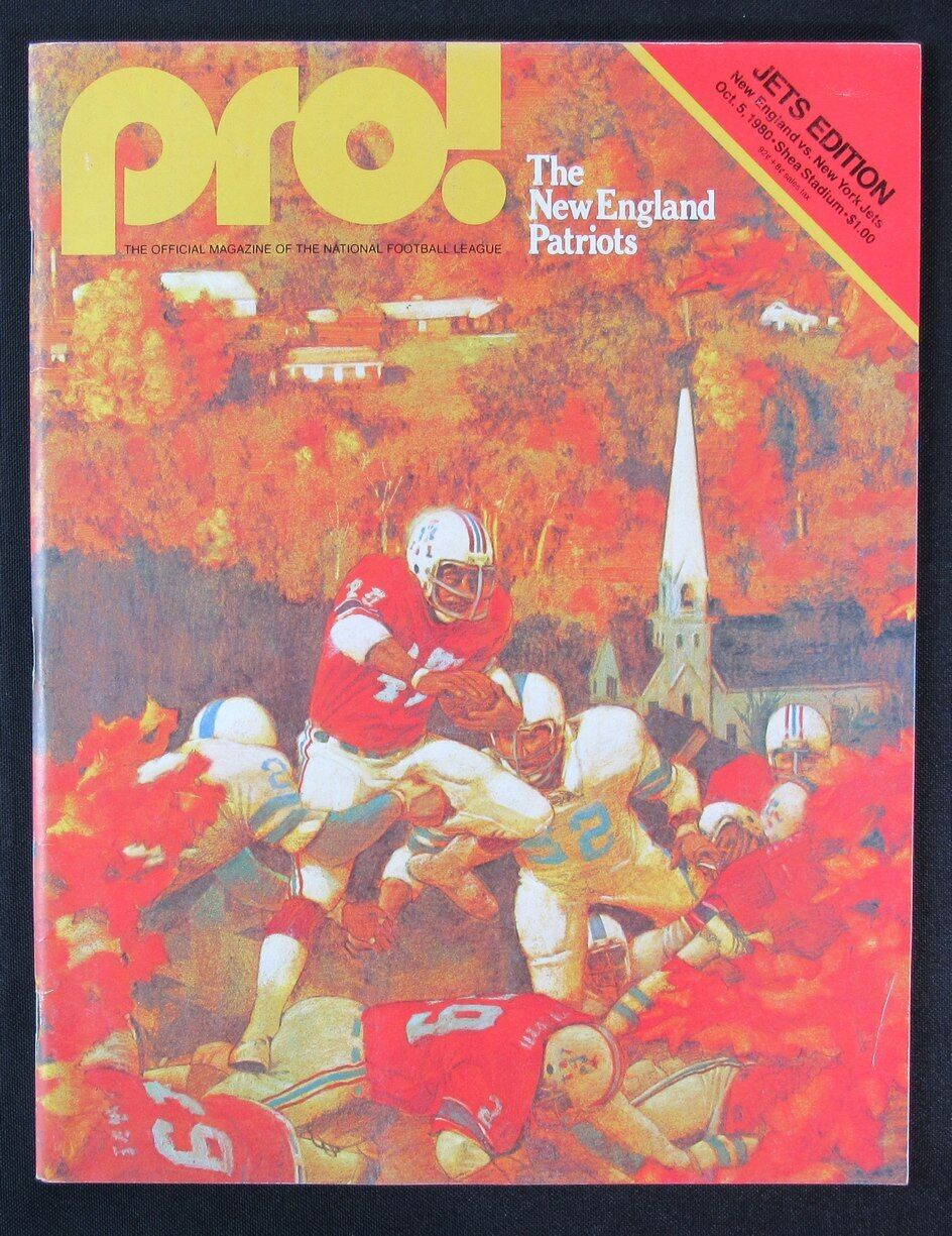 1980 Pro! New England Patriots vs. New York Jets Program 10/05