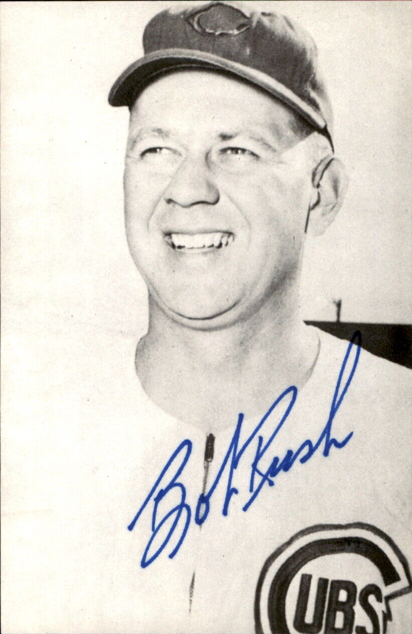 Bob Rush Chicago Cubs d. 2002 Signed/Autographed 3x5 Photo 178764