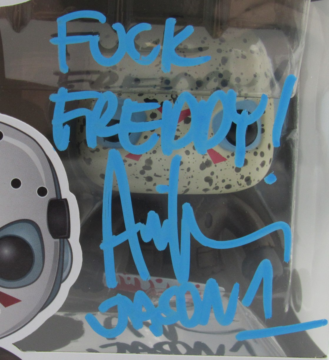 Ari Lehman Signed/Insc Funko Pop! #01 "Friday the 13th" Signed Blue JSA 190719