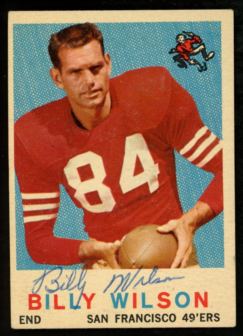 1959 TOPPS Football Card #148 Signed/Auto Billy Wilson San Francisco 49'ers