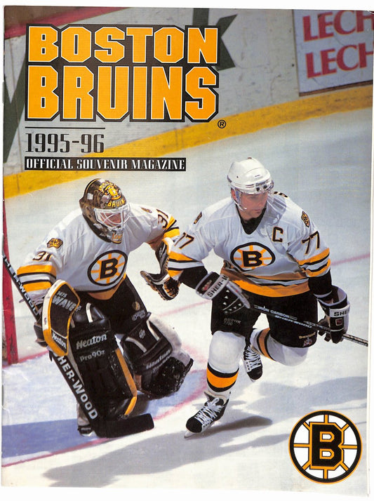 1995-96 Boston Bruins Game Program Ray Bourque HOF on Cover 181773