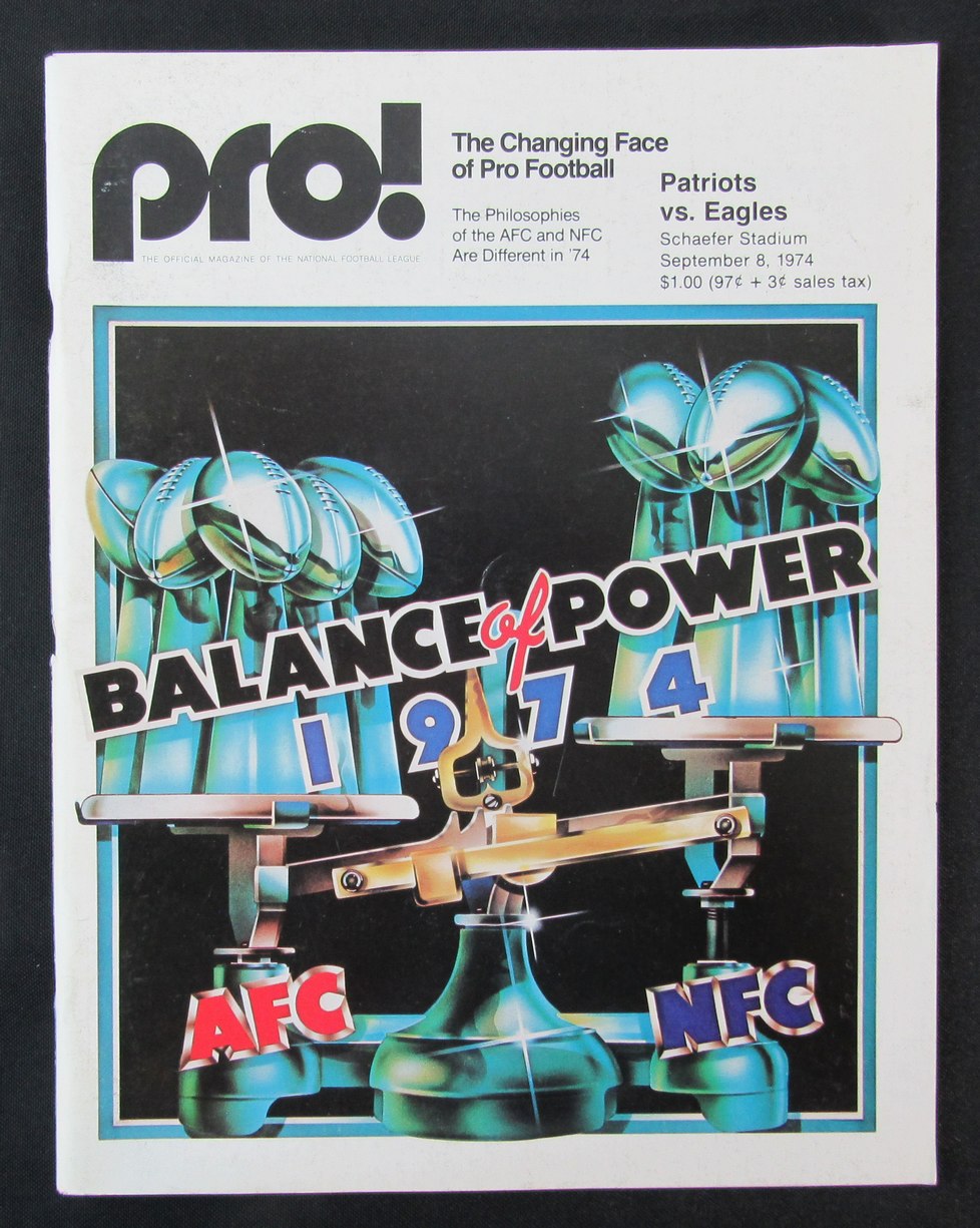 1974 New England Patriots vs. Philadelphia Eagles Program 09/08/74 172507