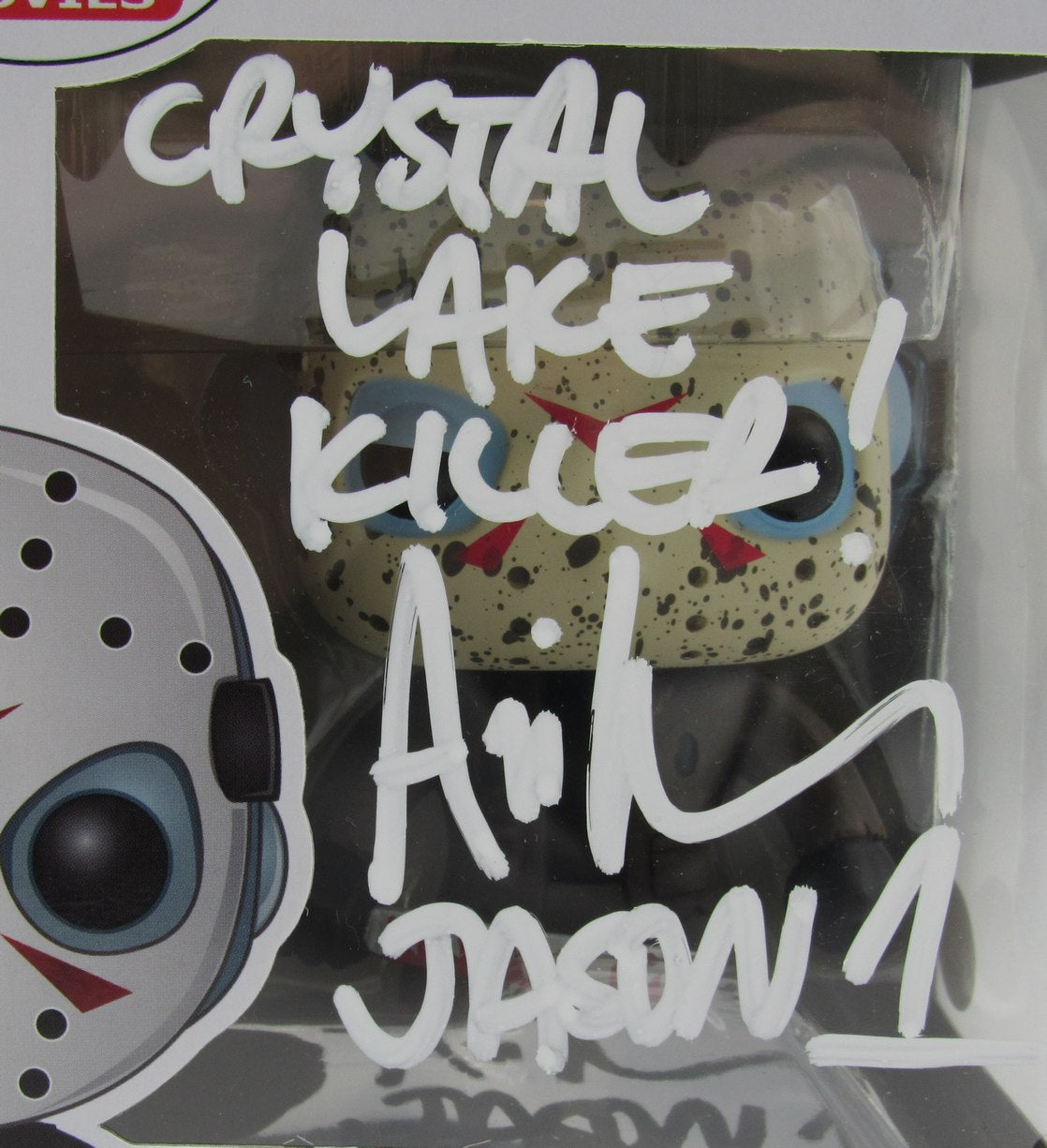 Ari Lehman Signed/Insc Funko Pop! #01 "Friday the 13th" Signed White JSA 190718