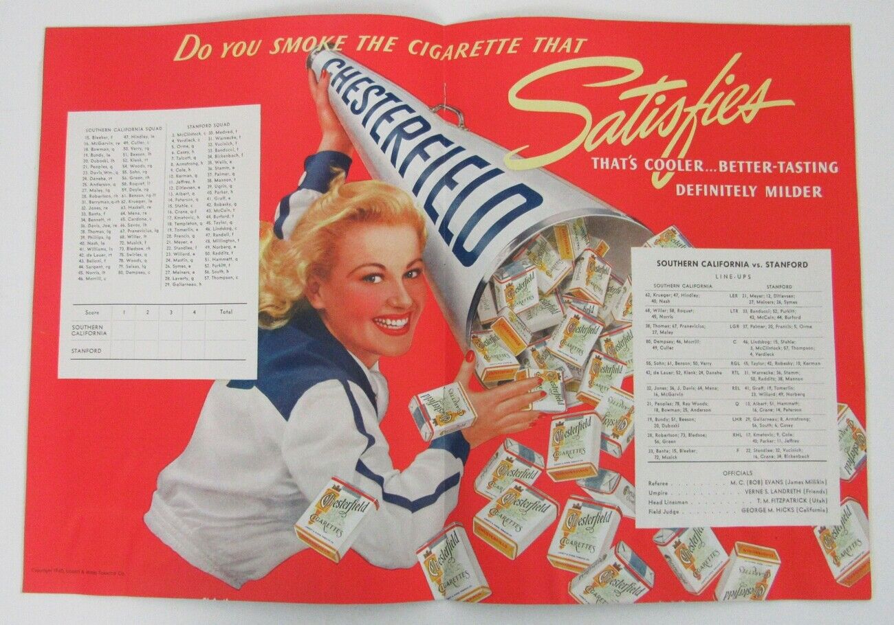 1940 Southern California USC vs. Stanford College Football Game Program 151848
