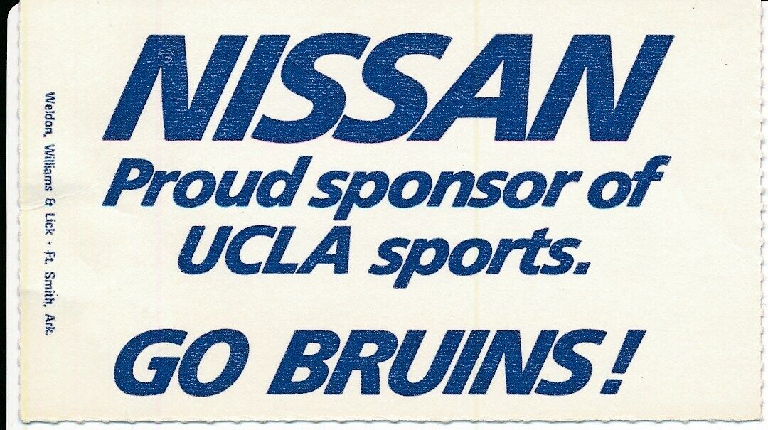 1987 UCLA Bruins vs. USC Trojans Football Ticket TROY AIKMAN 148643