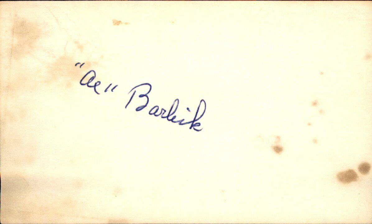 Al Barlick HOF MLB Umprie d.1995 Signed/Autographed 3x5 Index Card 162576