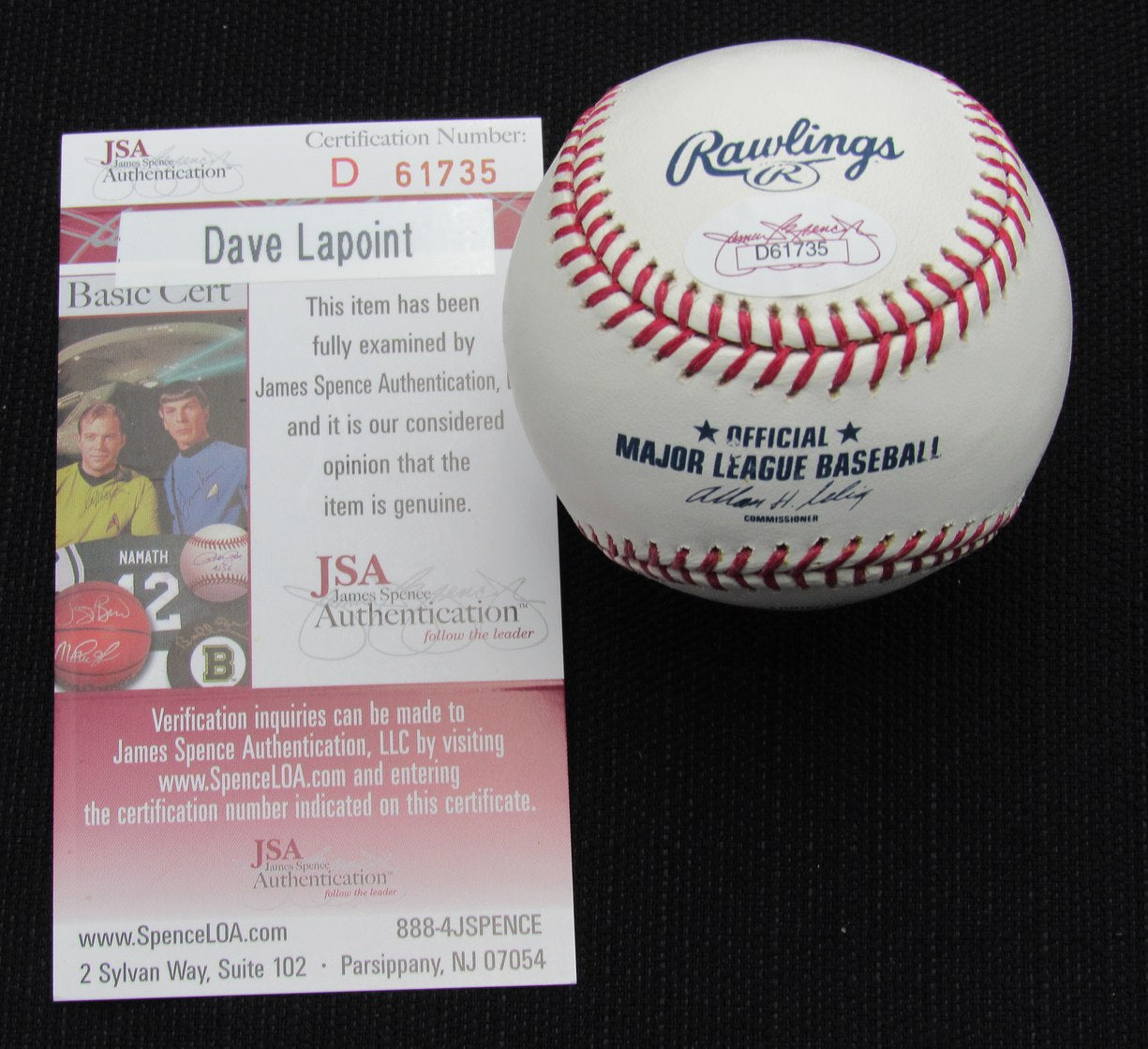 Dave LaPoint Signed/Auto Yankees 100th OML Baseball JSA 186606