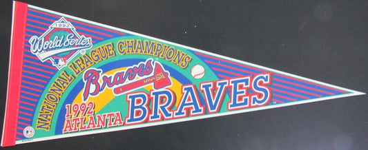 1992 Atlanta Braves NL Champs 12"X30" Pennant World Series Smoltz/Glavine 157964