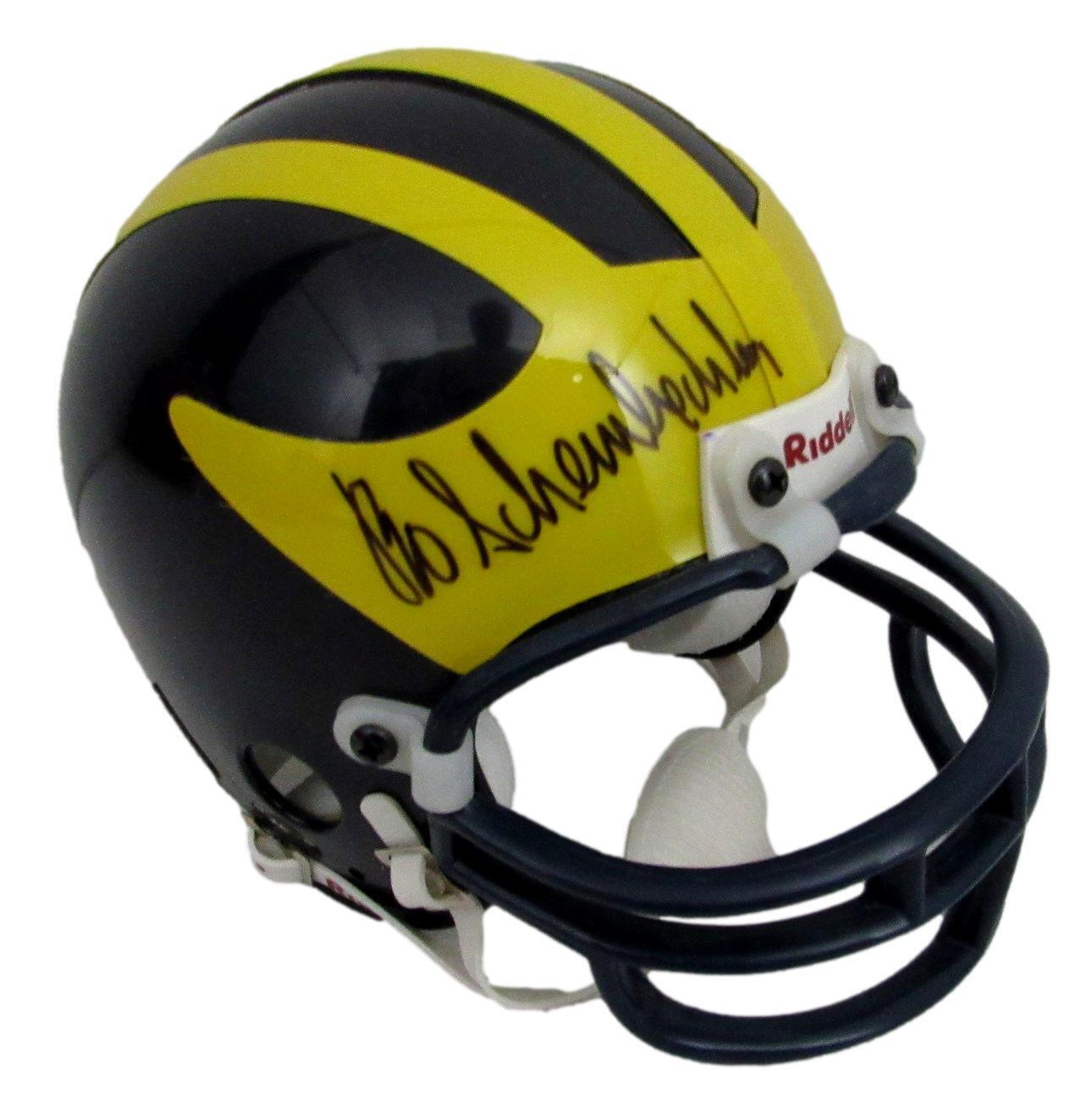 Bo Schembechler Autographed Mini Football Helmet Michigan Legendary Coach JSA