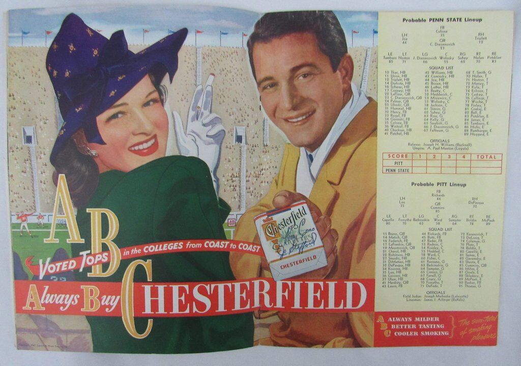 1947 Penn State Nittany Lions vs. Pitt Panthers College Football Program 137720