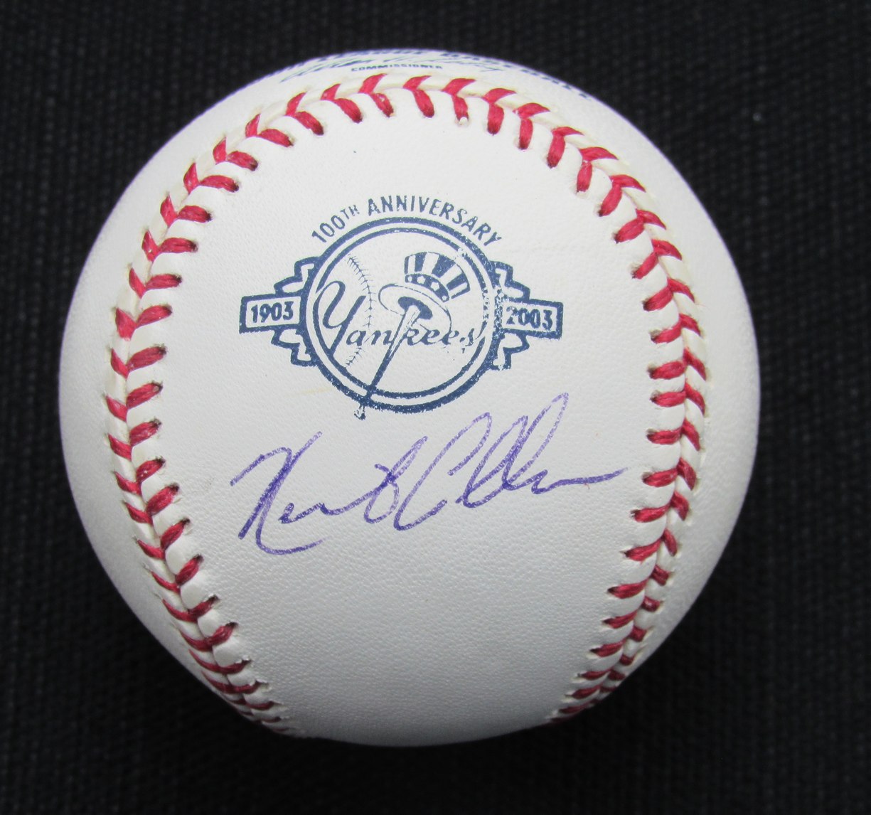 Neil Allen Signed/Auto Yankees 100th OML Baseball JSA 186934