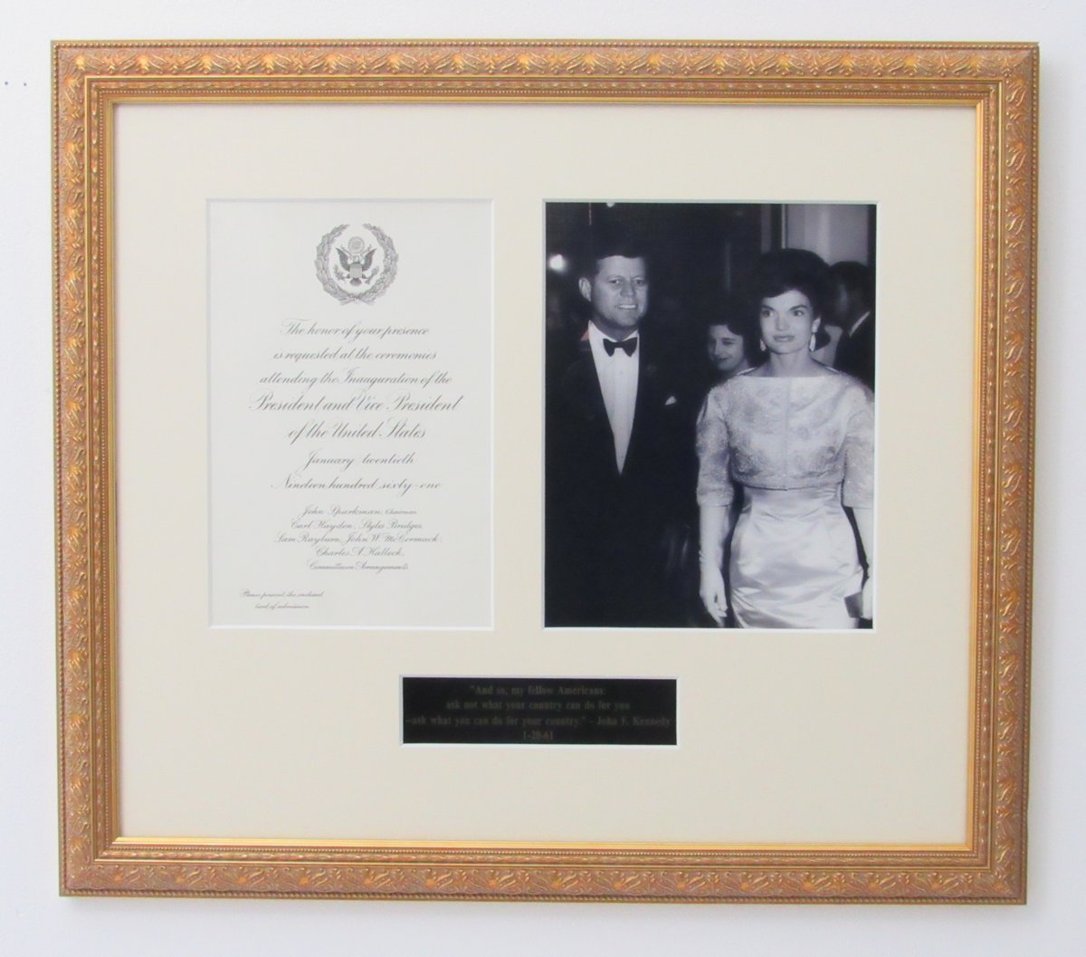 JFK Framed 18x21 B/W Photo Collage 141362