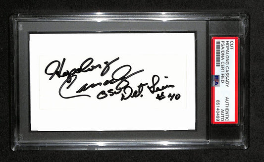 Hopalong Cassady Autographed 3x5 Cut Card PSA/DNA 186560