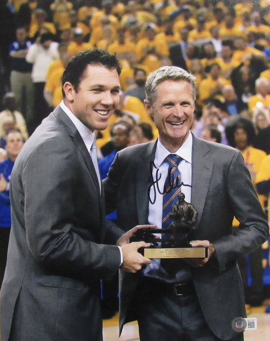 Steve Kerr Autographed 11x14 Basketball Photo Golden State Warriors Beckett