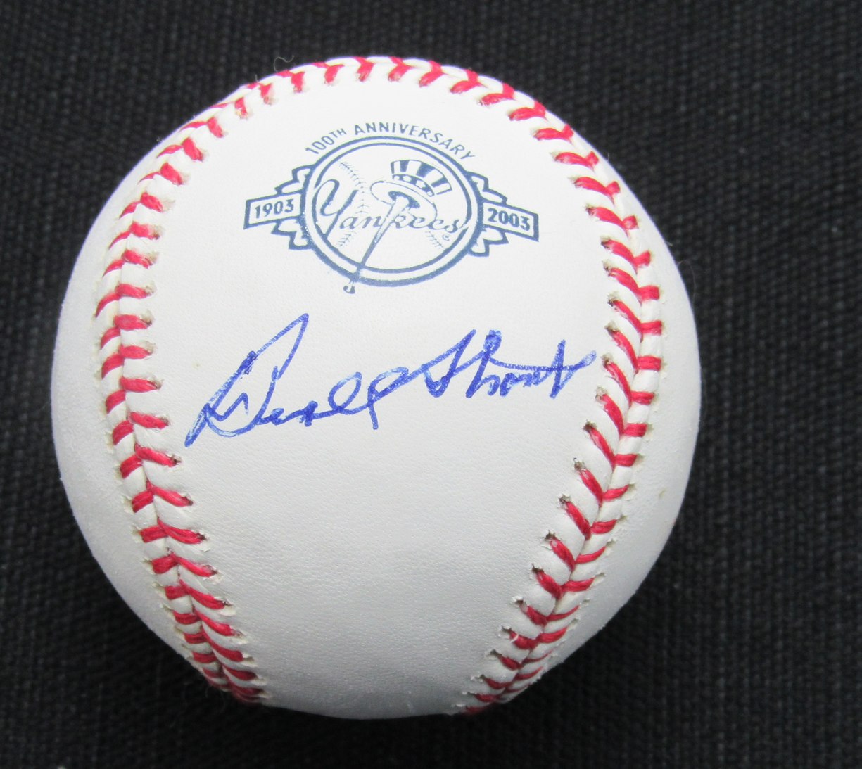 Bill Short Signed/Auto Yankees 100th OML Baseball JSA 186930
