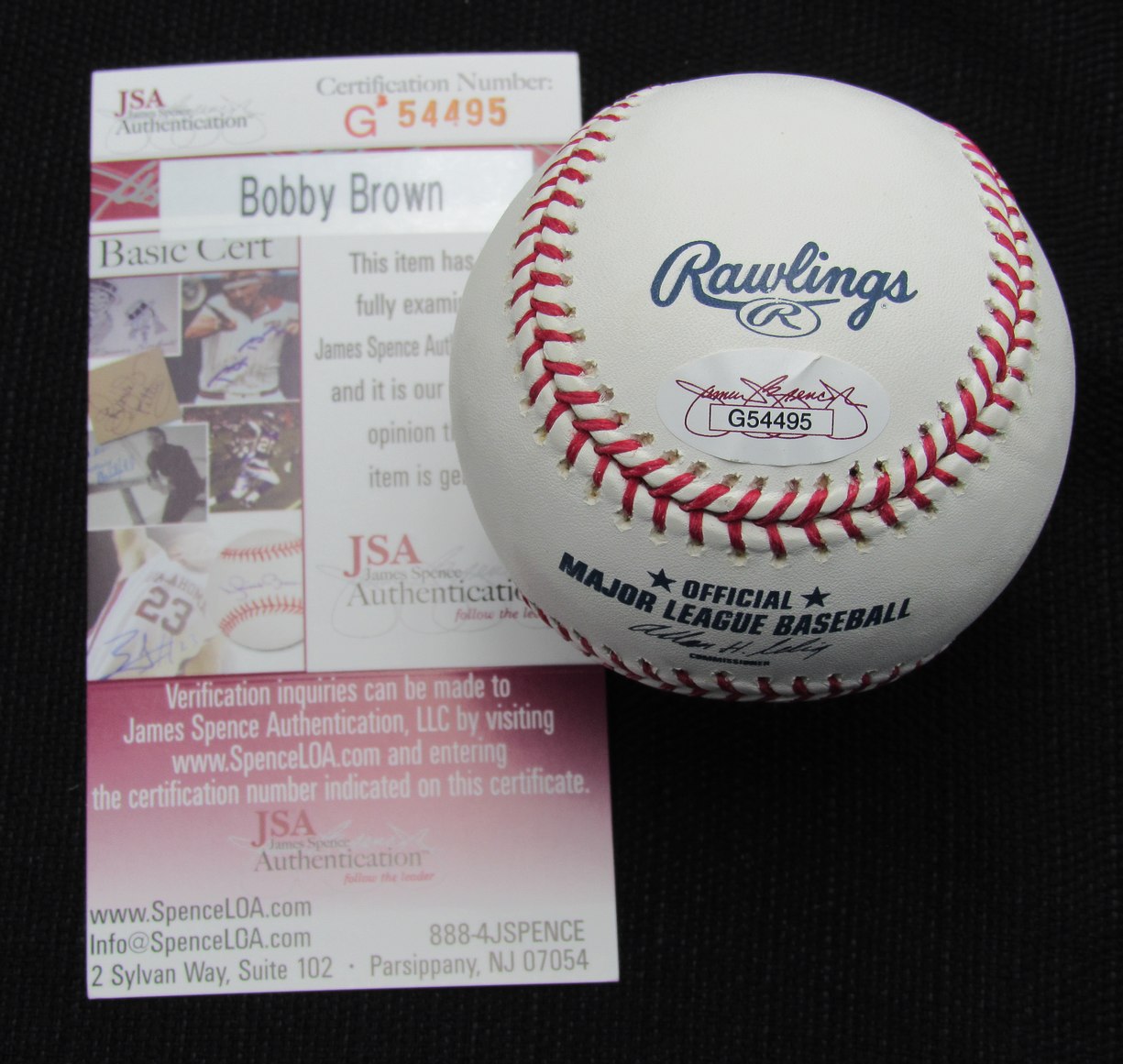 Bobby Brown Signed/Auto Yankees 100th OML Baseball JSA Inscr 186770