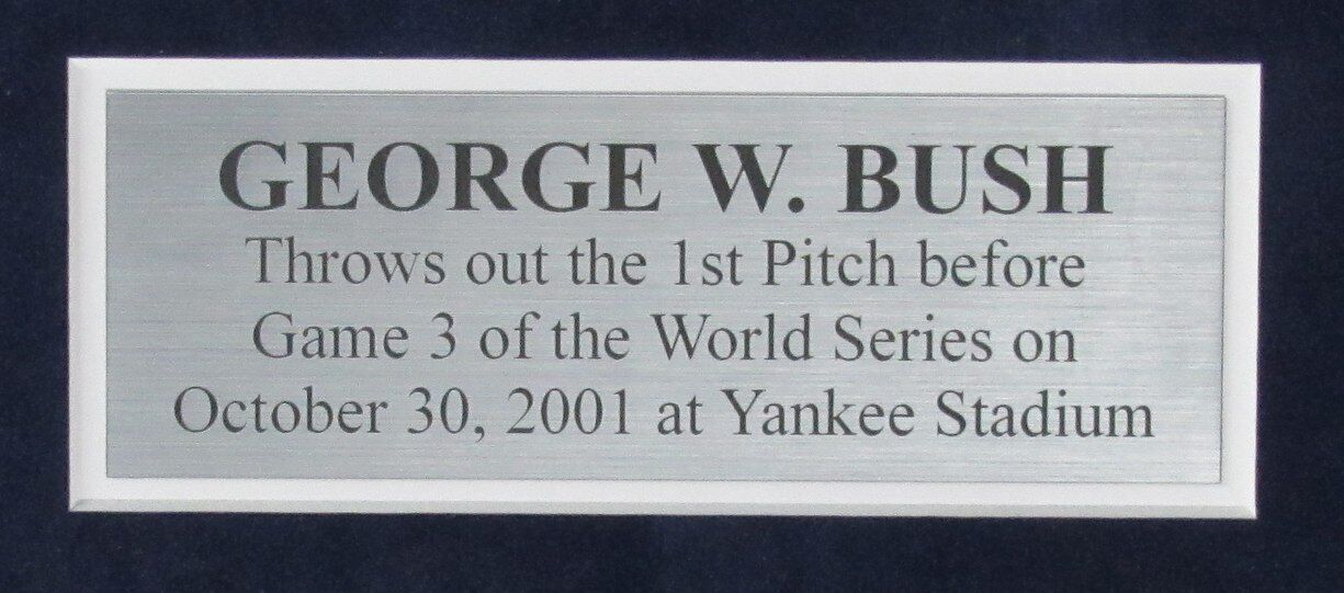 George W. Bush Former President Signed Cut Card w/Photo Collage Framed PSA/DNA