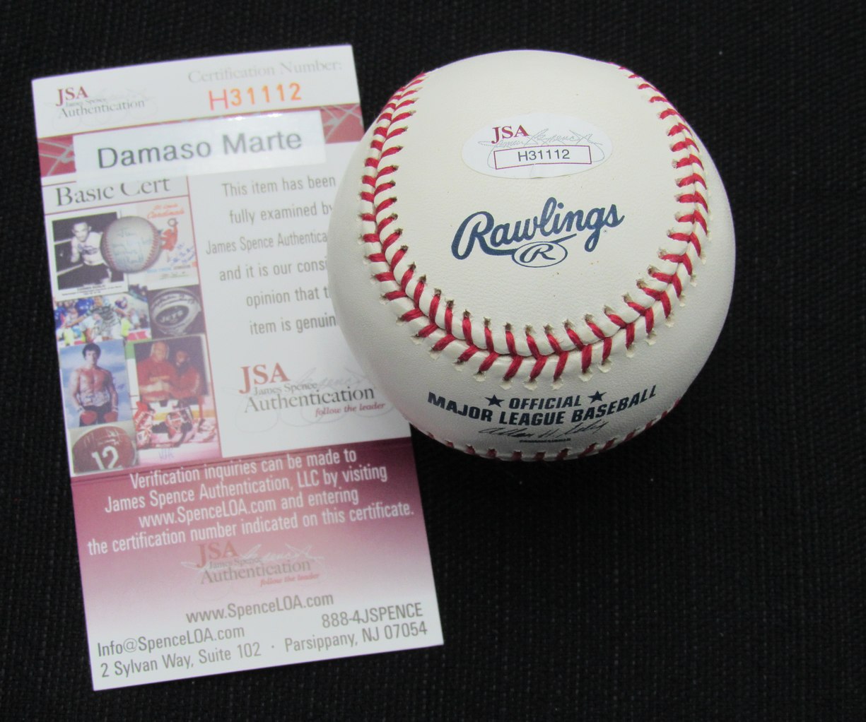 Damaso Marte Signed/Auto Yankees 100th OML Baseball JSA Inscr 186616