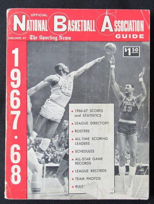 1967-68 The Sporting News NBA Wilt Chamberlain  Guide 176585