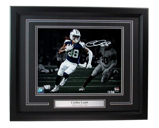 CeeDee Lamb Signed/Autographed 11x14 Photo Dallas Cowboys Framed Fanatics 190936