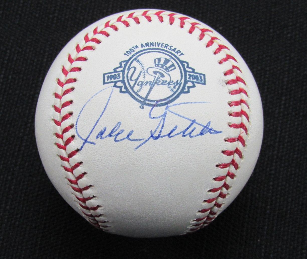 Jake Gibbs Signed/Auto Yankees 100th OML Baseball PSA/DNA 186984