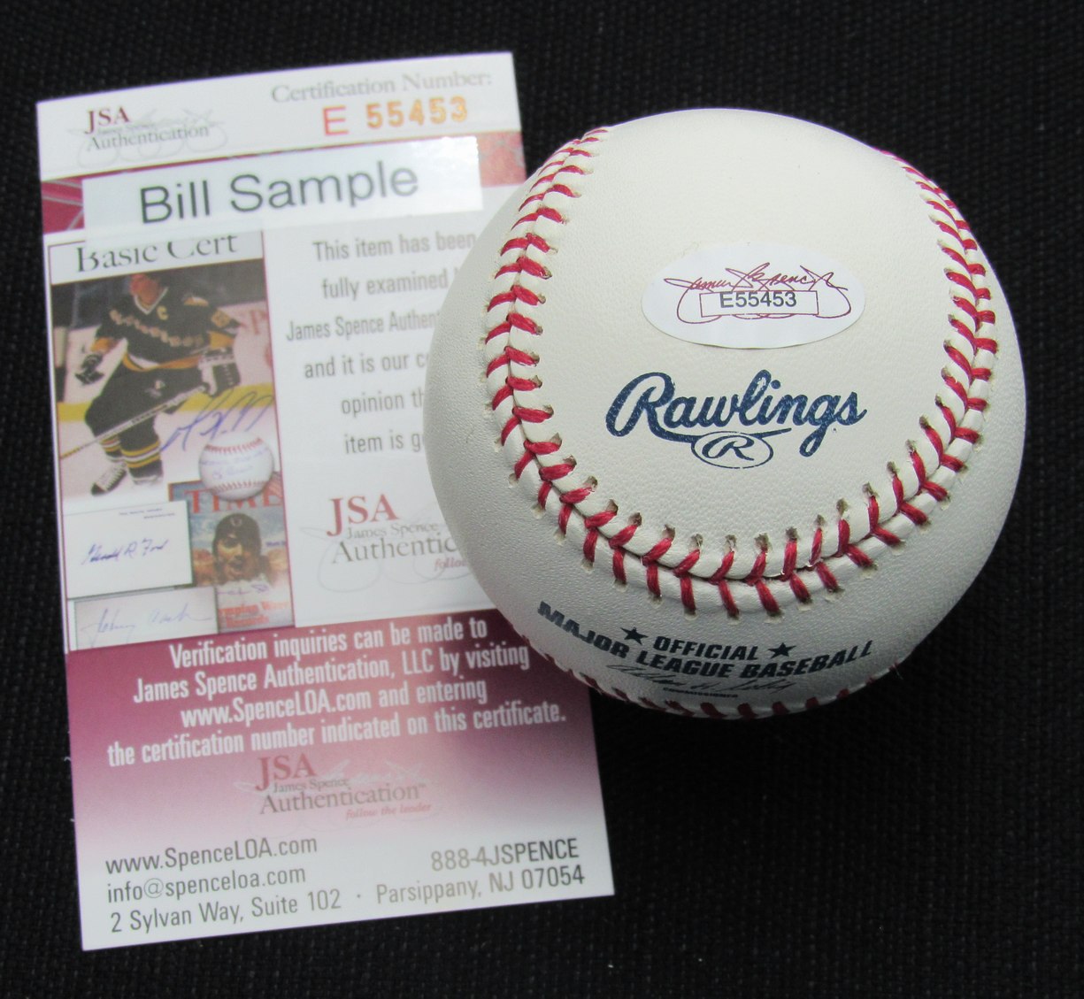 Billy Sample Signed/Auto Yankees 100th OML Baseball JSA 186973