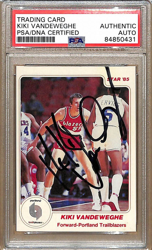 1984-85 Star Company #161 Kiki Vandeweghe Trailblazers Signed Crd PSA/DNA 178937