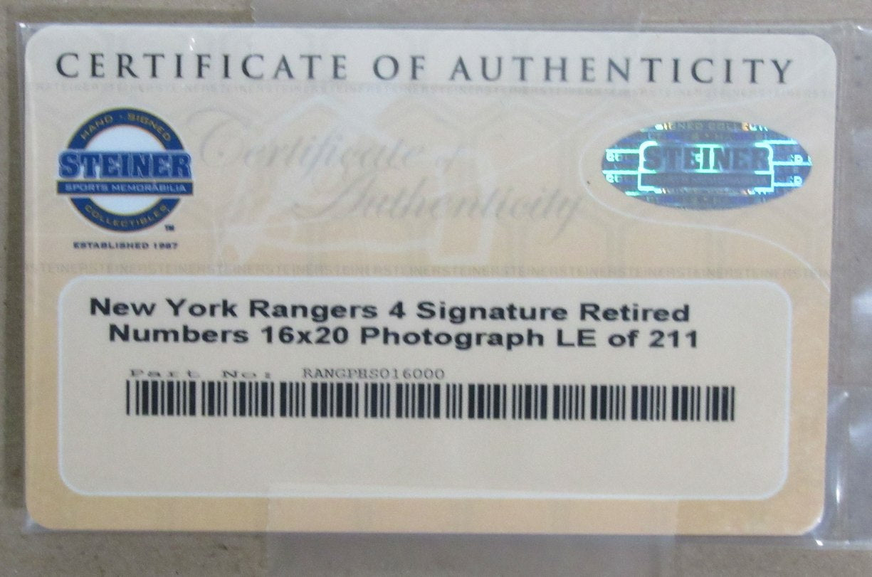 Rangers Framed Photo Retired Numbers Richter Gilbert Messier Giacomin Steiner