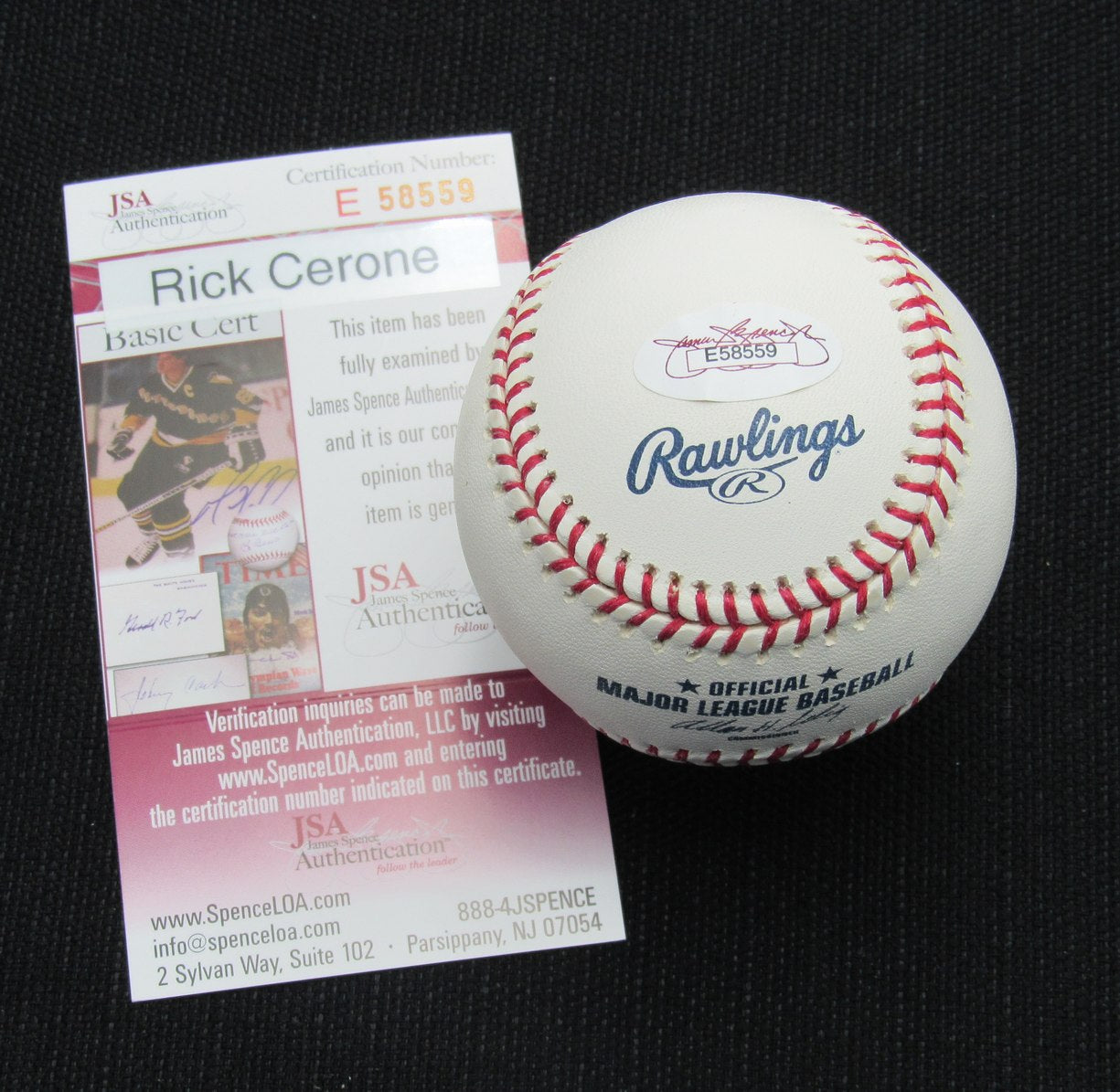 Rick Cerone Signed/Auto Yankees 100th OML Baseball JSA 186953