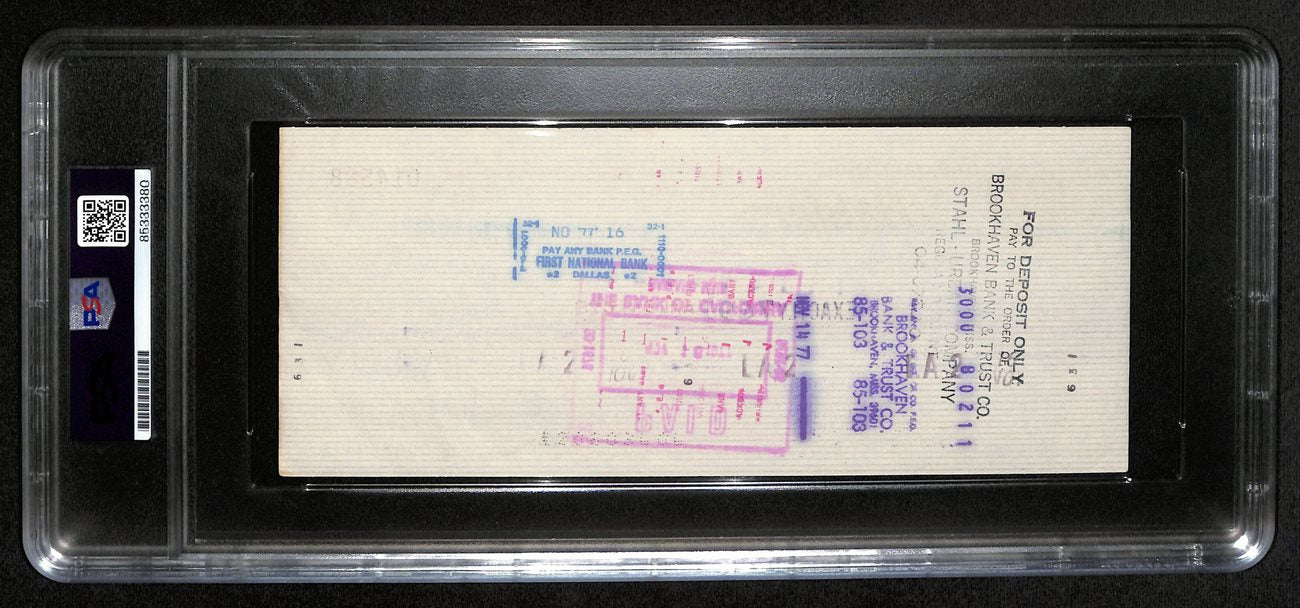 Al Davis HOF Signed/Autographed 8.5x3.5 Bank Check Raiders PSA/DNA 193227