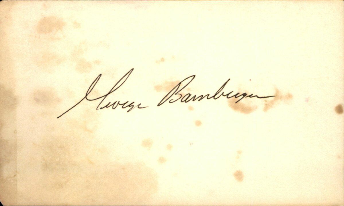 George Bamberger Milwaukee Brewers d.2004 Signed/Auto 3x5 IndexCard 162611