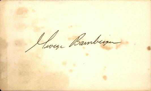George Bamberger Milwaukee Brewers d.2004 Signed/Auto 3x5 IndexCard 162611