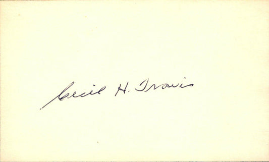 Cecil Travis Washington Senators d.2006 Signed/Autogaphed 3x5 Index Card 162559