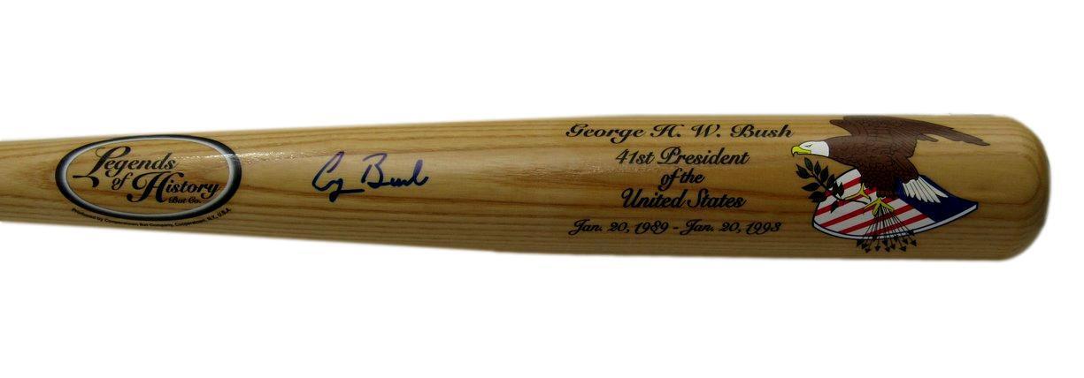 George H.W. Bush Autographed Legends of History Baseball Bat PSA/DNA 177276