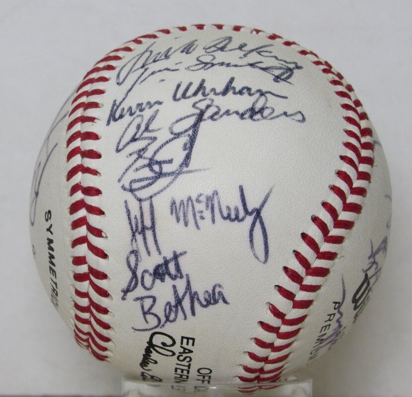 1992 Team Autographed Rawlings OEL Baseball New Britain Red Sox