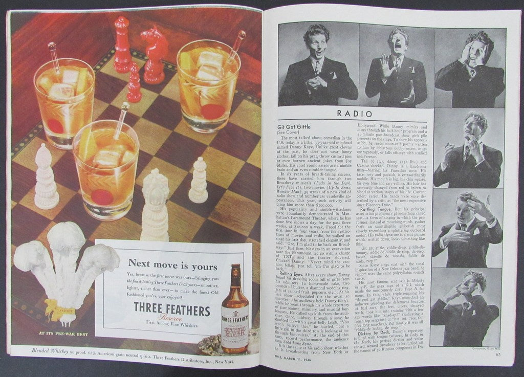 Time Magazine Vol XLVII No 10 March 11, 1946 Danny Kaye and Partner 183246