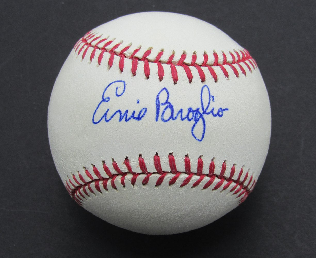 Ernie Broglio St. Louis Cardinals d.2019 Signed/Auto OML Baseball JSA 189857