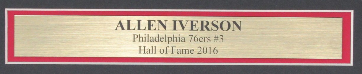 Allen Iverson HOF Autographed 16x20 Photo with Jordan 76ers Framed JSA 188991