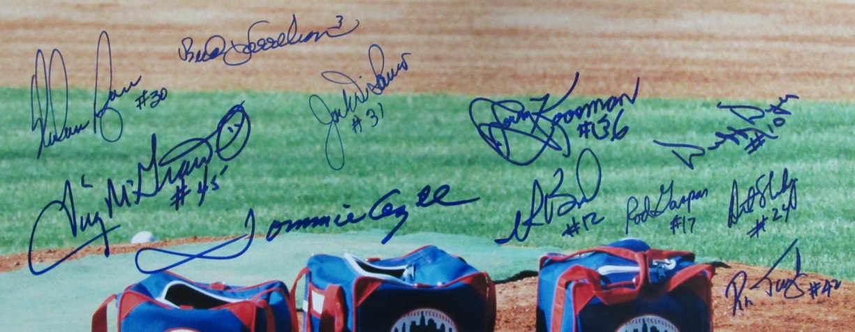 1969 Mets Team Signed (26) 11x14 Photo WS Champions Ryan (HOF) McGraw 187332