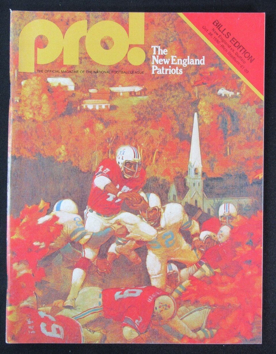 1980 Pro! New England Patriots vs. Buffalo Bills Program 10/26