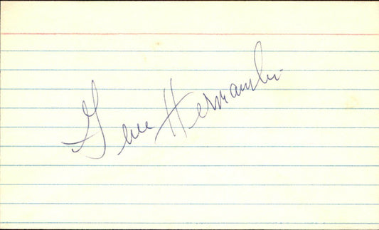 Gene Hermanski Brooklyn Dodgers d.2010 Signed/Autographed 3x5 Index Card 162528