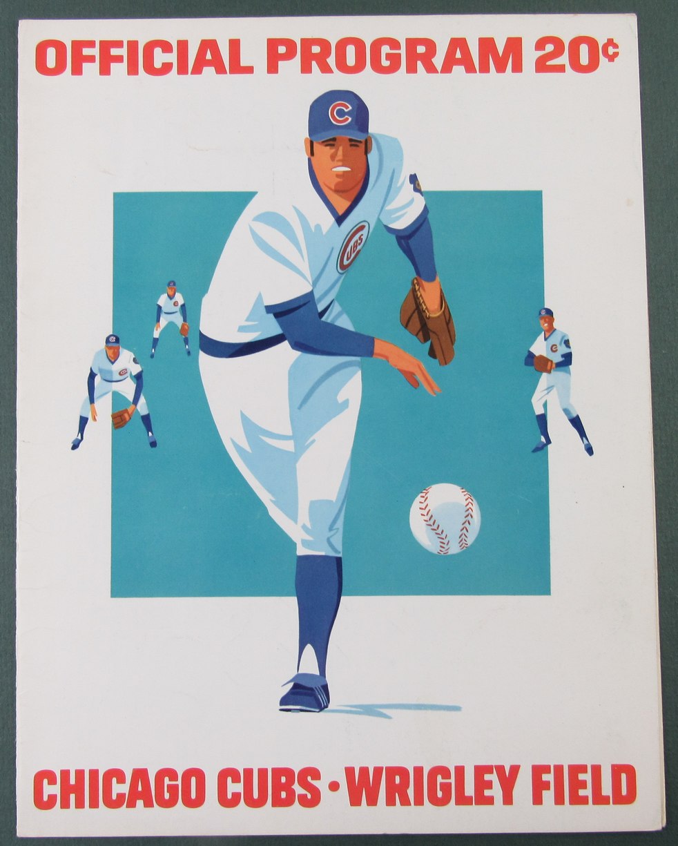 1975 Chicago Cubs vs. Phillies Scored Official Program Dick Allen 6/16/75